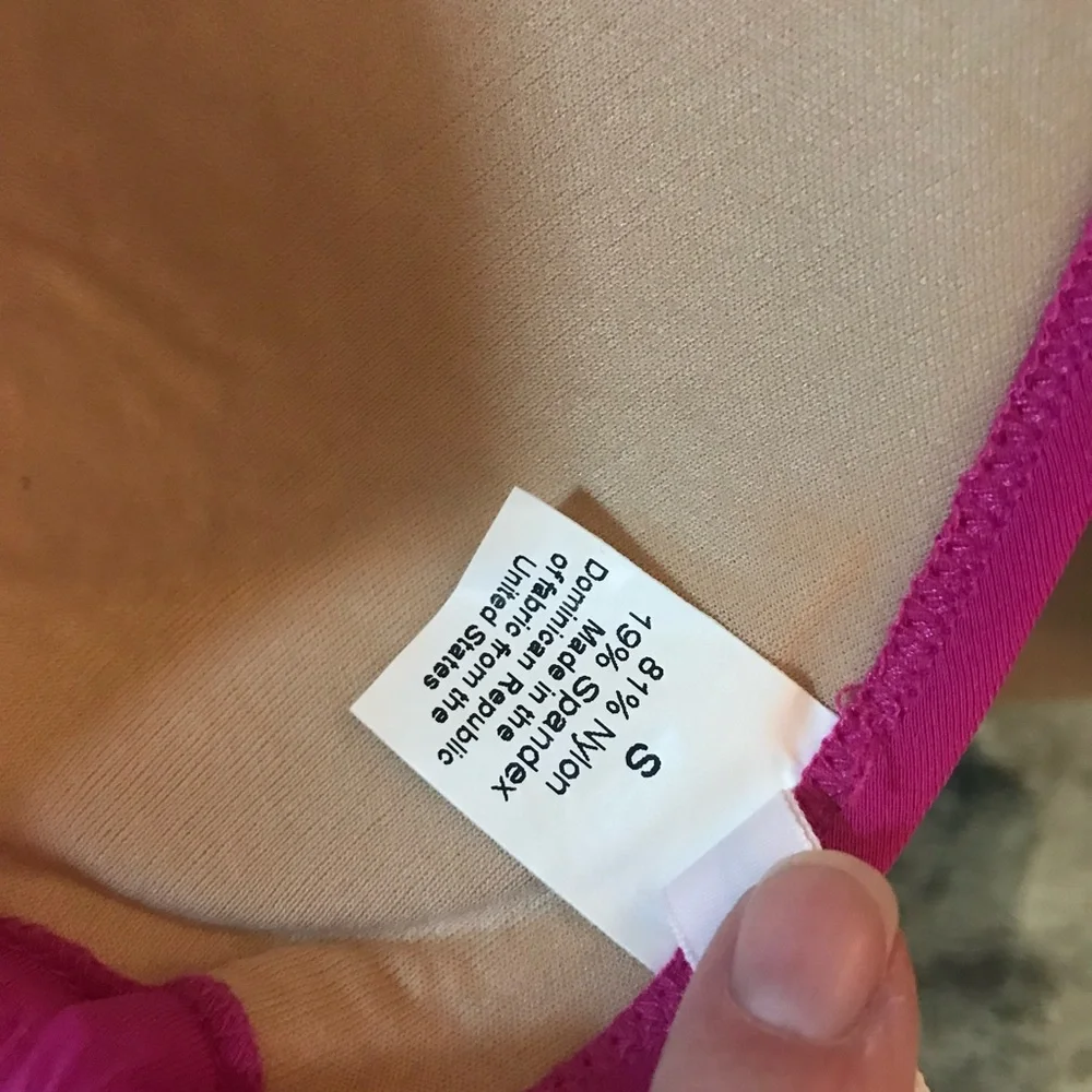 J CREW Berry Pink Triangle String Bikini Top